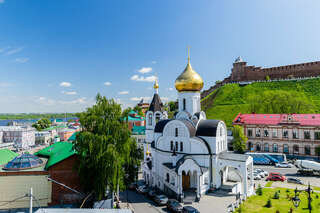 Гостиница Багет Нижний Новгород Эконом с двуспальной кроватью с ванной комнатой на этаже-5